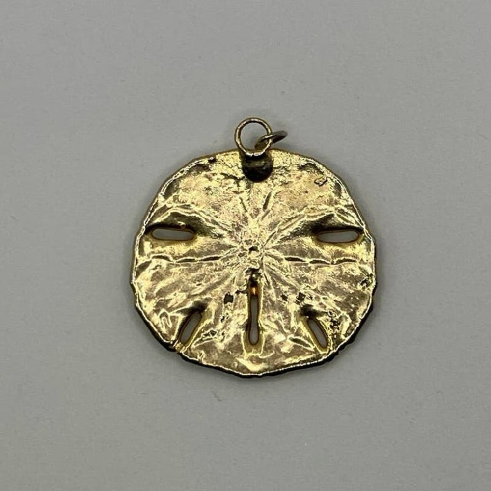 Sand Dollar Gold Tone Pendant‎ -No Chain